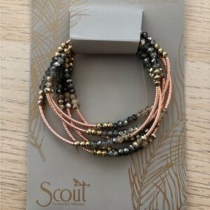 Scout Women's Gold and Black Beaded Bracelet